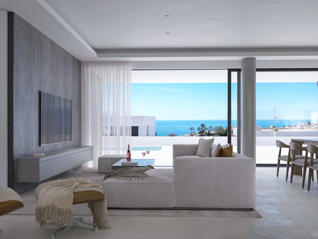 El complejo de villas más exclusivo a la venta en playa Burriana en Nerja