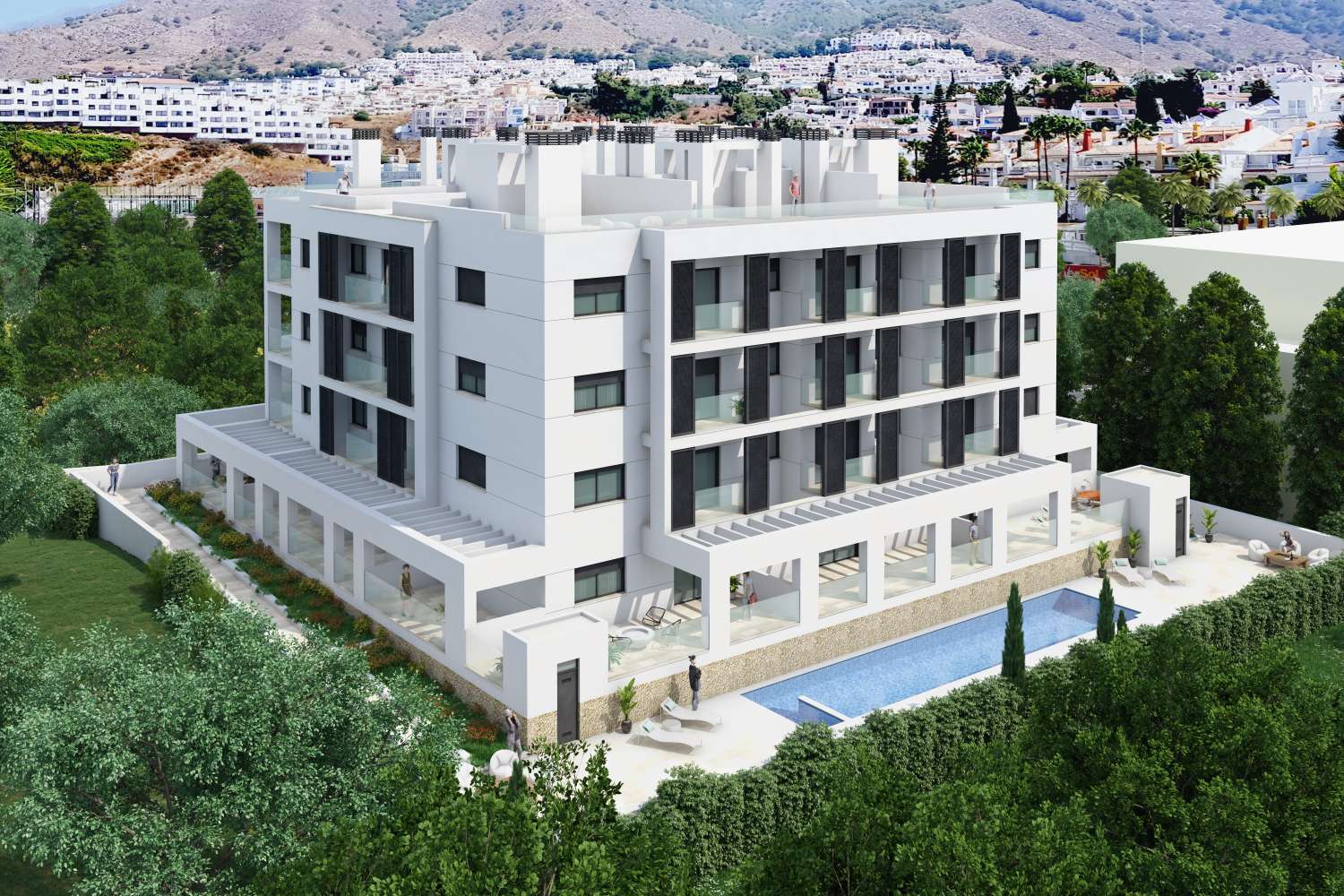 New development of apartments with sea views in Nerja