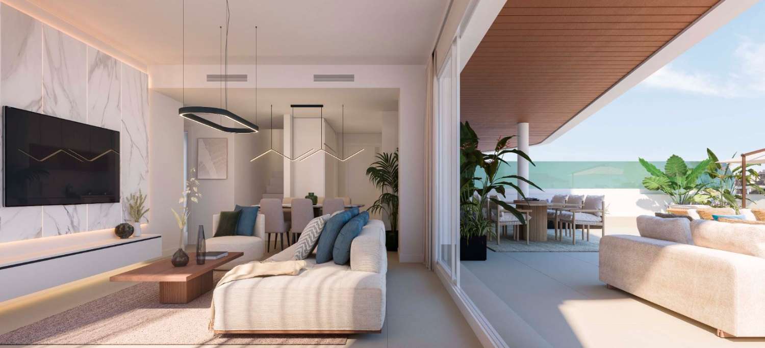 Nuevo proyectos de apartamentos a pocos pasos de la plata en Torrox Costa