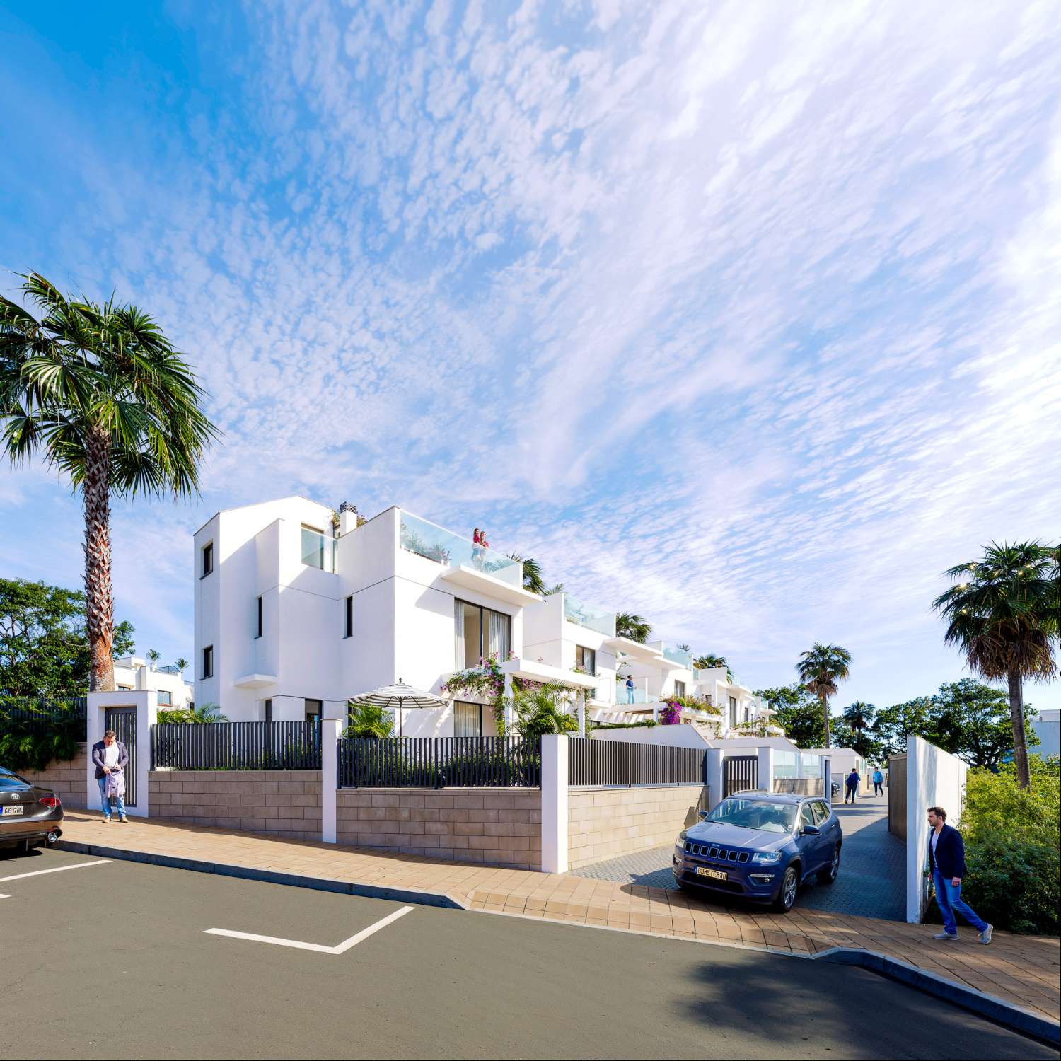 Complex van herenhuizen met privézwembad in Nerja