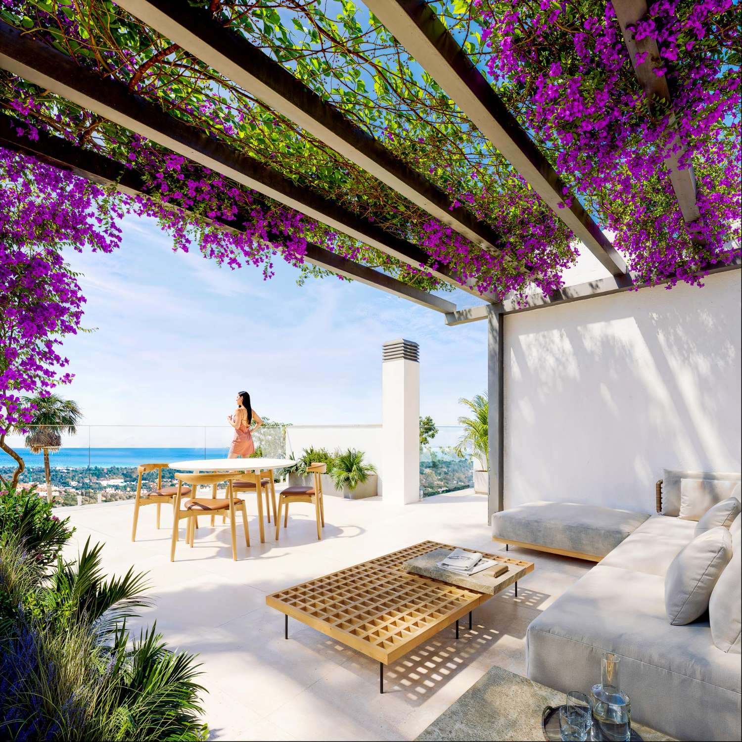 Complex van herenhuizen met privézwembad in Nerja
