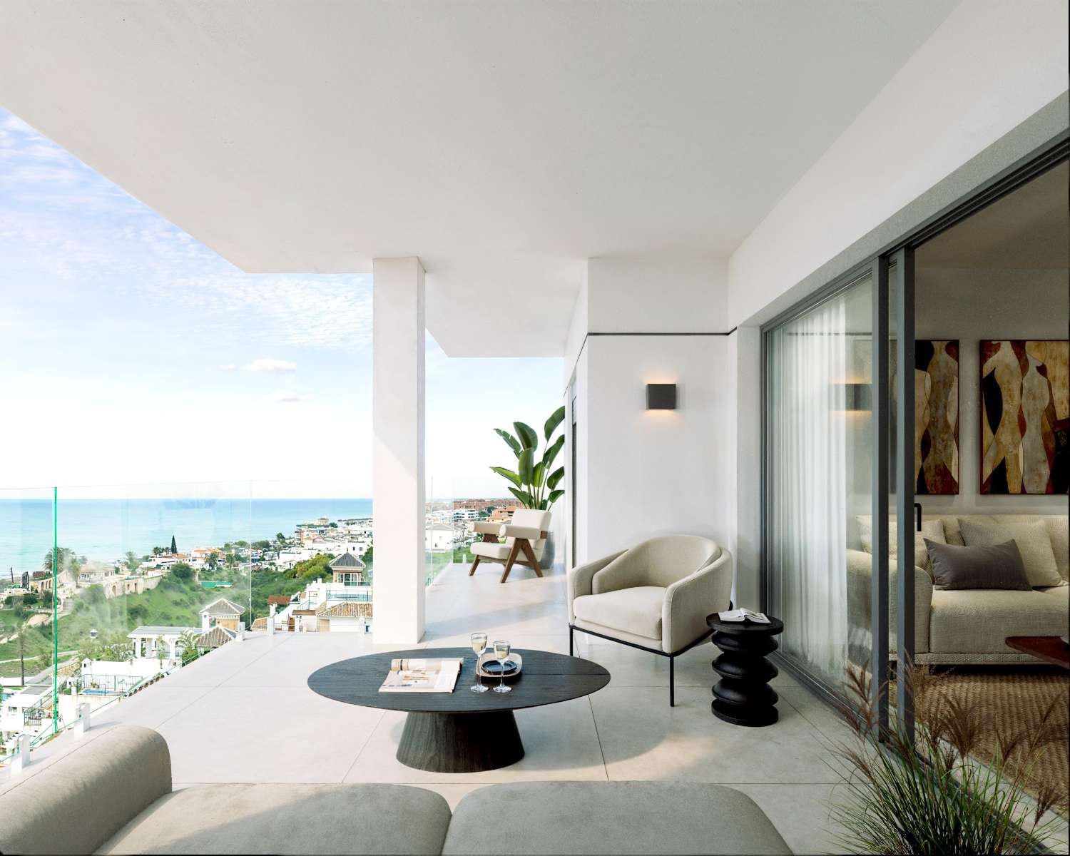 Nuevo complejo de apartamentos con vistas al mar en segunda linea de playa